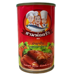 Three Chef Mackerel Canned Fish In Tomato Sauce 155g / (Unit)