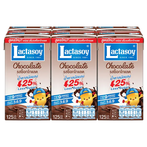 Lactasoy Soy Milk UHT Chocolate Flavored 125ml 1x6