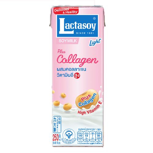 Lactasoy Light Soy Milk UHT Collagen Fiber 250ml