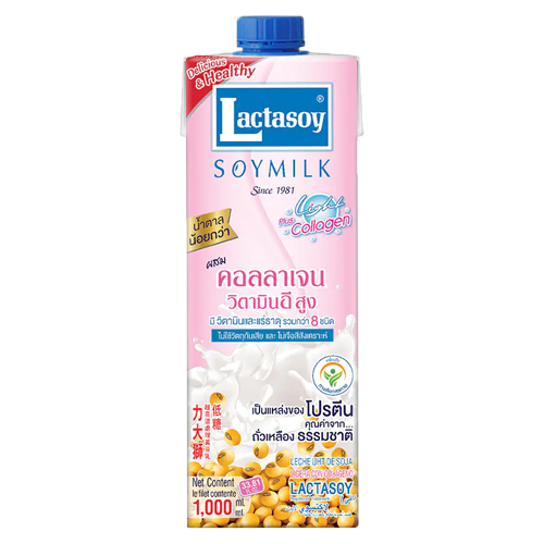 Lactasoy Soy Milk UHT Collagen Fiber 1000ml