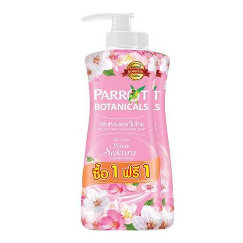 Parrot Botanicals Shower Cream Sakura Fragrance 500ml 1+1 Sakura