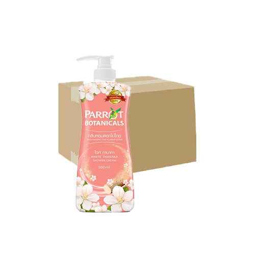 Parrot Botanicals Shower Cream thanaka Fragrance 500ml 1+1 Sakura 1x12