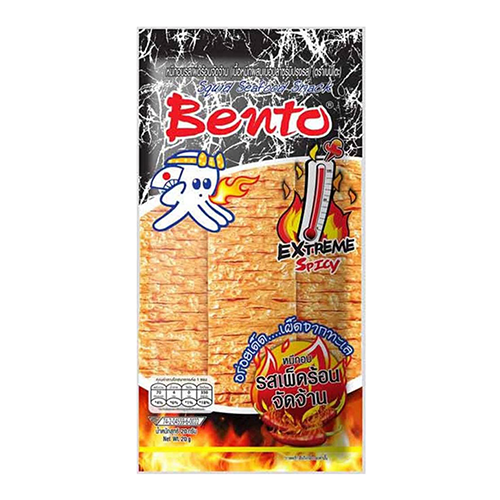 bento Brand Squid Seafood Snack Extreme Spicy 18g 1x30