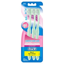 Oral B UltraThin Compact Gum Care 3 Toothbrushes 1X6 / (Pack)