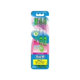 Oral B Ultrathin Extra Soft Green Tea 3 Toothbrushes 1X6 / (Pack)