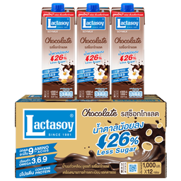 Lactasoy Soy Milk UHT Chocolate Flavored 1000ml 1x12 / (Box)