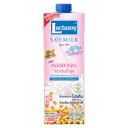 Lactasoy Soy Milk UHT Collagen Fiber 1000ml / (หน่วย)