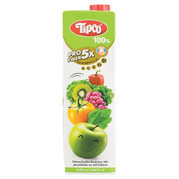 Tipco Profiber Mixed Vegetable and Fruit Juice Green Apple Formula 1000ml / (หน่วย)