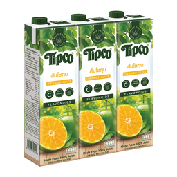 Tipco Shogun Orange Juice 1000ml 1x3 / (Pack)