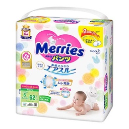 Pamper Merries Size S 4-8 Kg 62 pcs / (หน่วย)