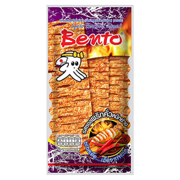 BENTO Seafood Roasted ChilliI Sauce Grill Squid Snack Spicy Flavour 18g / (Box)