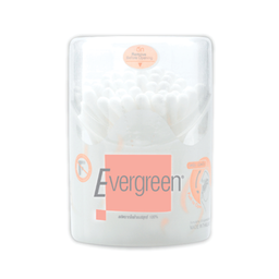 Evergreen cotton buds 100 buds in a jar / (Unit)